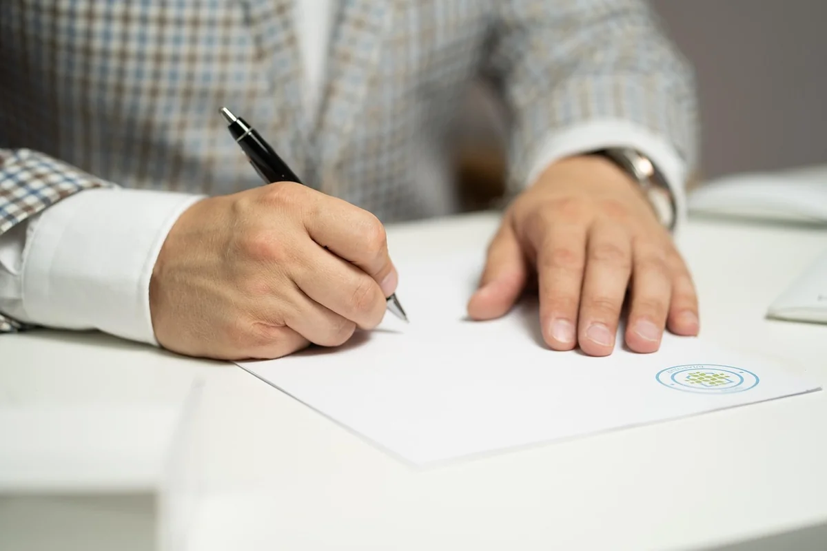 Modèle de signature pour ordre